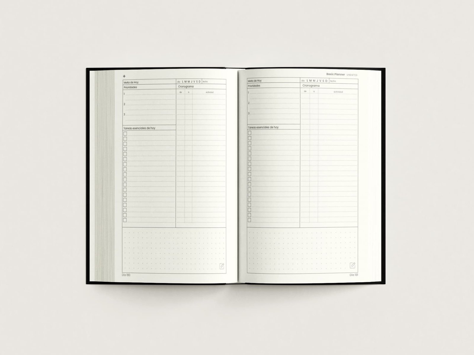 The Basic Planner — daily spread